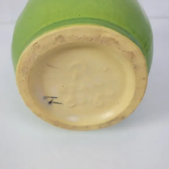 Vintage Roseville Pottery Planter Ribbed Flower‎ Plant Pot 6.25" Green Glazed - Picture 9 of 16